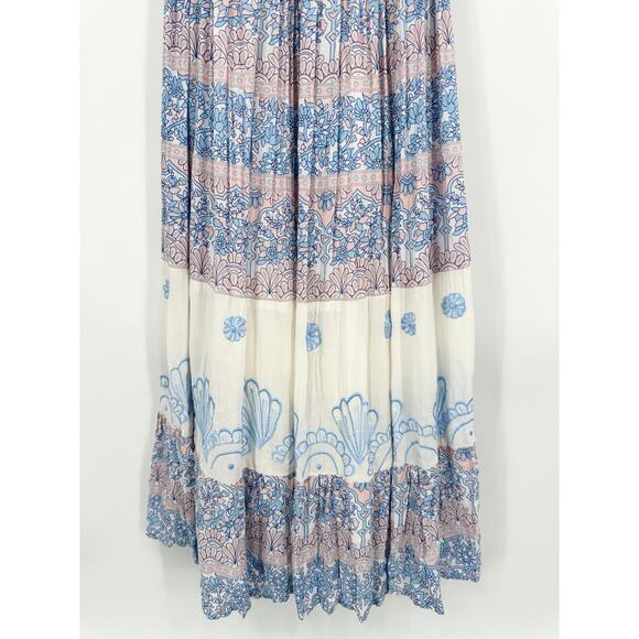 Fillyboo Free People Hummingbird Dress Maxi Floral Off The Shoulder Embroidered - Picture 12 of 16